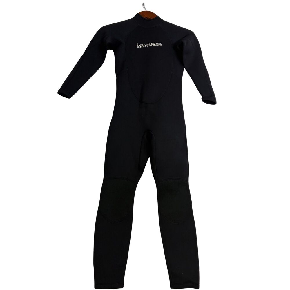 Lemorecn Full Wetsuit US 12 Black Long Sleeve Back Zip Neoprene Diving Surf